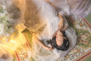 Photo dreaming as a bride